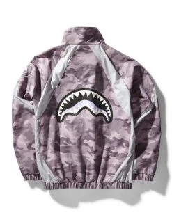SPRAYGROUND® SHARK CHECK WINDBREAKER (PURPLE) APPAREL+GEAR