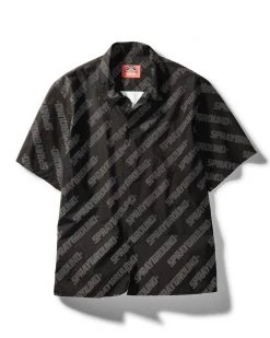 SPRAYGROUND® SPRAYGROUND INFINITI REFLECTIVE SHORT-SLEEVE BUTTON DOWN APPAREL+GEAR