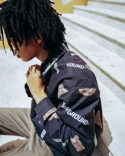 SPRAYGROUND® BUTTON UP BEARS JACKET APPAREL+GEAR