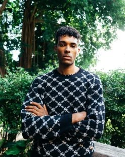 SPRAYGROUND® MONEYGRAM KNIT CREW (BLACK)