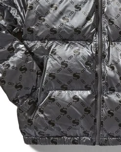 SPRAYGROUND® MONEYGRAM PUFFER JACKET (PLATINUM) APPAREL+GEAR 4 SPRAYGROUND® MONEYGRAM PUFFER JACKET (PLATINUM) APPAREL+GEAR