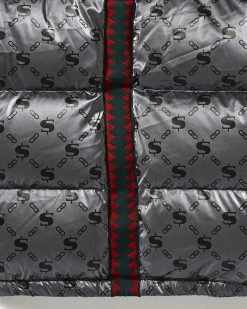 SPRAYGROUND® MONEYGRAM PUFFER JACKET (PLATINUM) APPAREL+GEAR 8 SPRAYGROUND® MONEYGRAM PUFFER JACKET (PLATINUM) APPAREL+GEAR