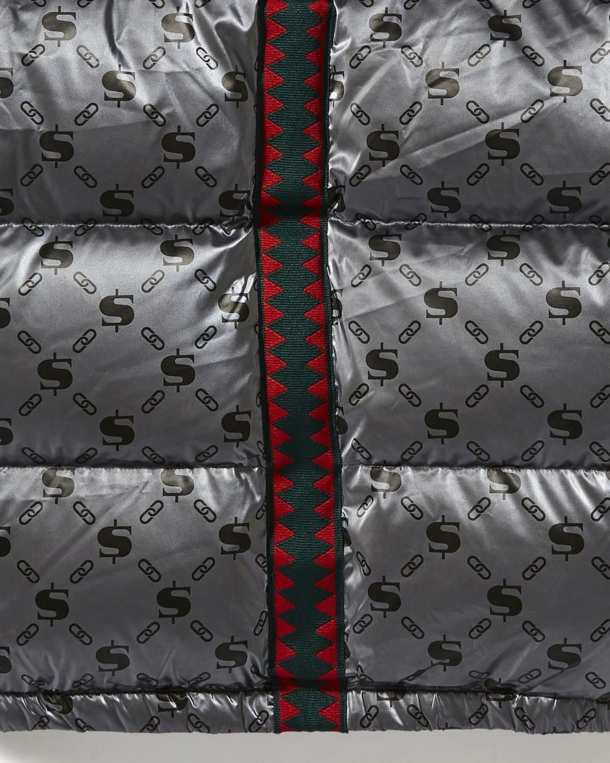 SPRAYGROUND® MONEYGRAM PUFFER JACKET (PLATINUM) APPAREL+GEAR SPRAYGROUND® MONEYGRAM PUFFER JACKET (PLATINUM) APPAREL+GEAR