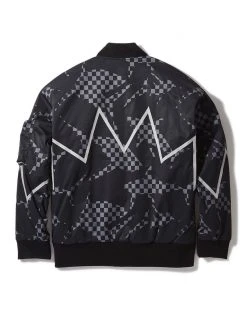 SPRAYGROUND® APPAREL+GEAR SHARK CAMO ZIP FRONT BOMBER JACKET