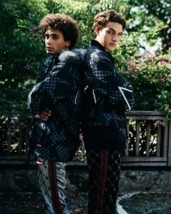 SPRAYGROUND® APPAREL+GEAR SHARK CAMO ZIP FRONT BOMBER JACKET