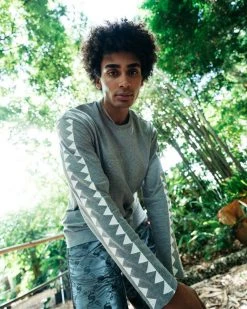 SPRAYGROUND® APPAREL+GEAR EMBOSSED SHARK CREW (GRAY)