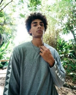 SPRAYGROUND® APPAREL+GEAR EMBOSSED SHARK CREW (GRAY)