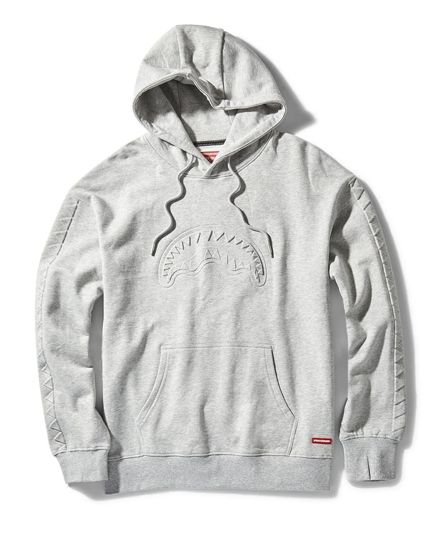 SPRAYGROUND® EMBOSSED SHARK HOODY (GRAY) APPAREL+GEAR SPRAYGROUND® EMBOSSED SHARK HOODY (GRAY) APPAREL+GEAR