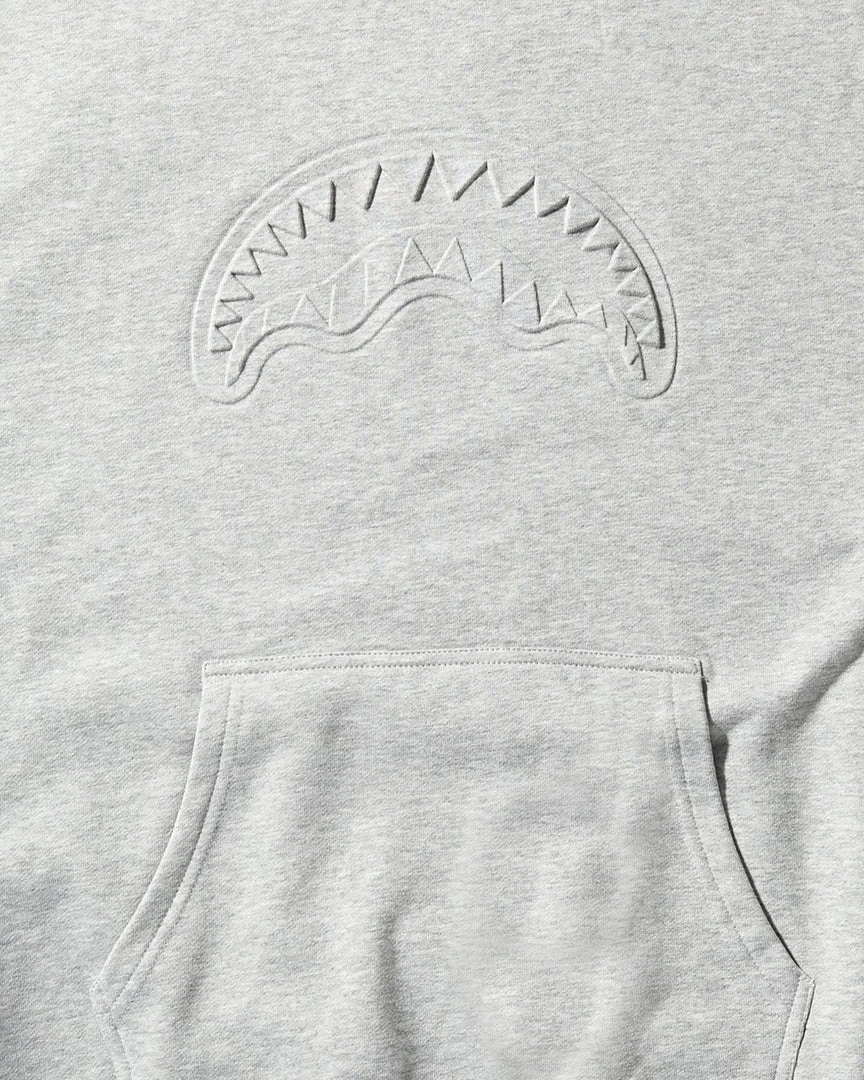 SPRAYGROUND® EMBOSSED SHARK HOODY (GRAY) APPAREL+GEAR SPRAYGROUND® EMBOSSED SHARK HOODY (GRAY) APPAREL+GEAR