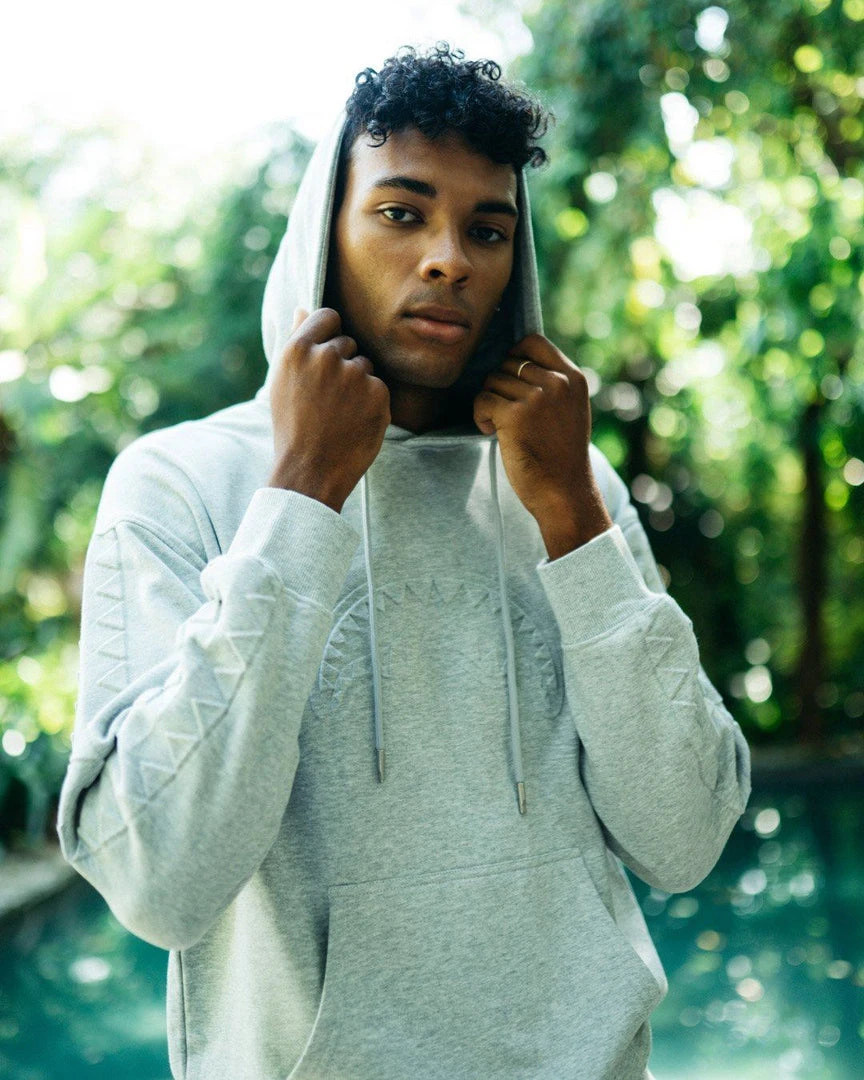 SPRAYGROUND® EMBOSSED SHARK HOODY (GRAY) APPAREL+GEAR SPRAYGROUND® EMBOSSED SHARK HOODY (GRAY) APPAREL+GEAR