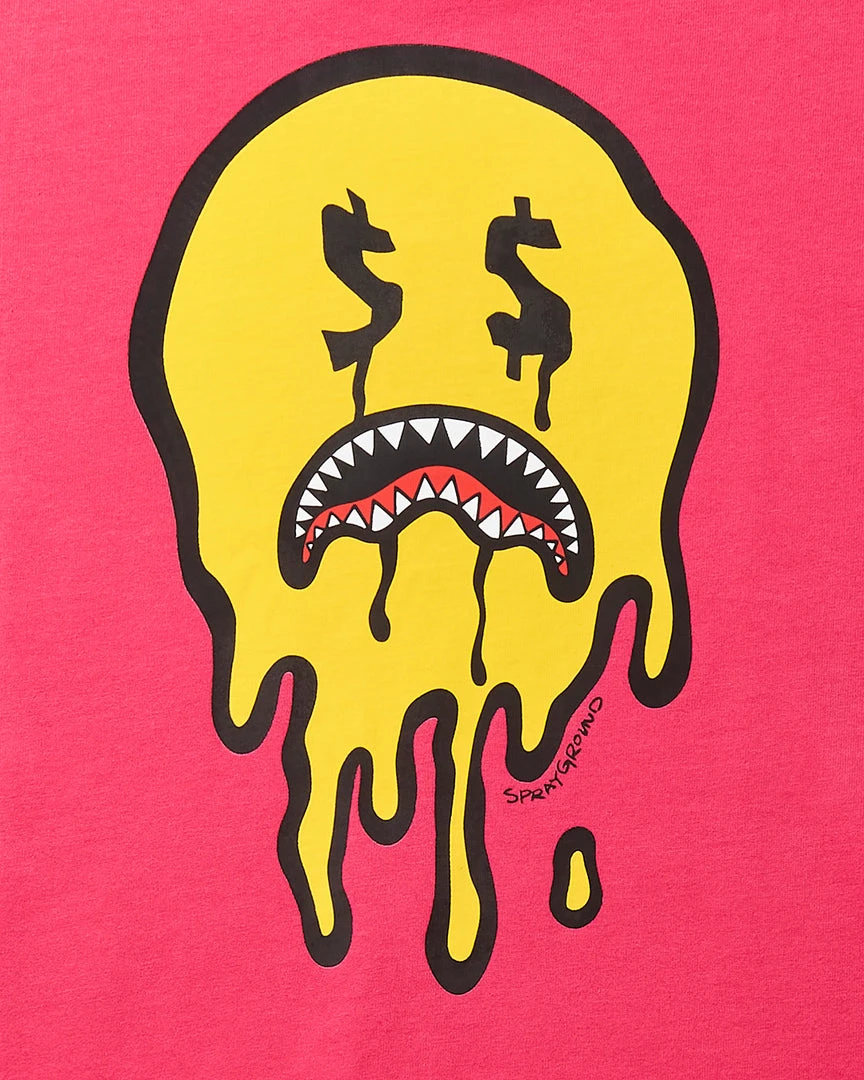 SPRAYGROUND® APPAREL+GEAR DRIP SHARK SMILEY T-SHIRT (PINK) 3 SPRAYGROUND® APPAREL+GEAR DRIP SHARK SMILEY T-SHIRT (PINK)