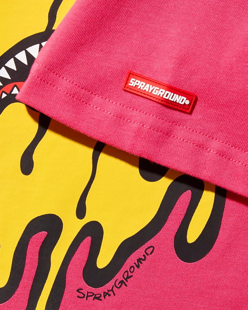 SPRAYGROUND® APPAREL+GEAR DRIP SHARK SMILEY T-SHIRT (PINK) 4 SPRAYGROUND® APPAREL+GEAR DRIP SHARK SMILEY T-SHIRT (PINK)
