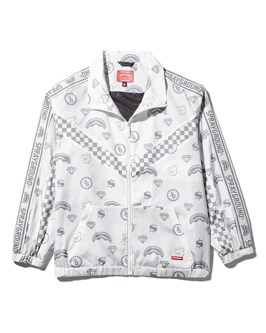 SPRAYGROUND® ZIP FRONT MONOGRAM WINDBREAKER APPAREL+GEAR SPRAYGROUND® ZIP FRONT MONOGRAM WINDBREAKER APPAREL+GEAR