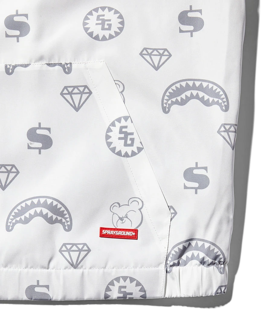 SPRAYGROUND® ZIP FRONT MONOGRAM WINDBREAKER APPAREL+GEAR SPRAYGROUND® ZIP FRONT MONOGRAM WINDBREAKER APPAREL+GEAR