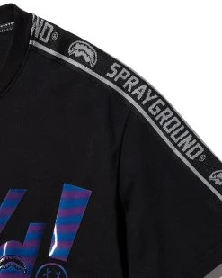 SPRAYGROUND® OMBRE LOGO TAPE T-SHIRT (BLACK)