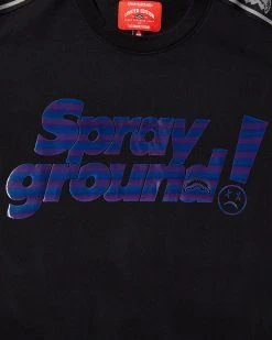 SPRAYGROUND® OMBRE LOGO TAPE T-SHIRT (BLACK)