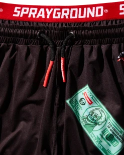 SPRAYGROUND® PATCH ALL-IN CORTO SWIM TRUNKS (BLACK)