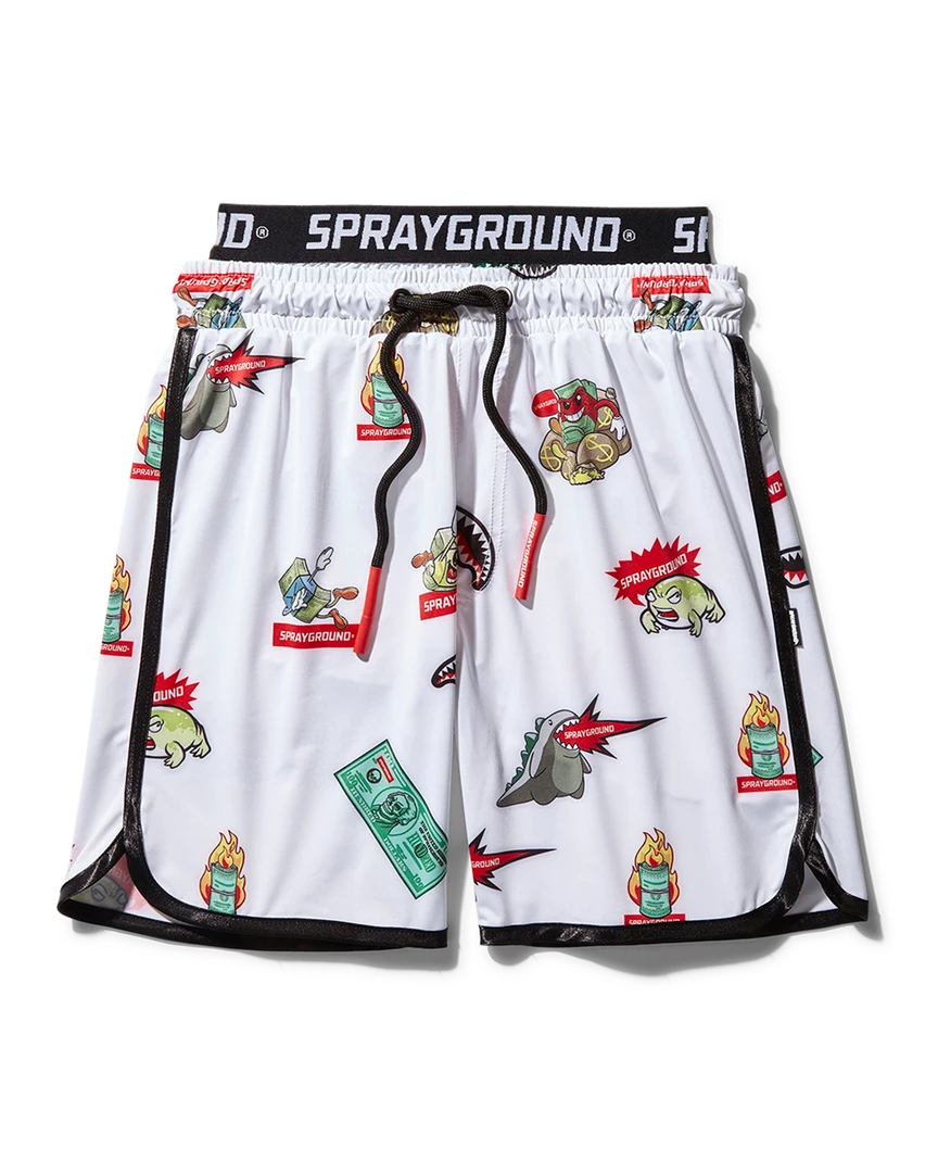 SPRAYGROUND® KIDS PATCH ALL-IN SWIM TRUNKS (WHITE) SPRAYGROUND® KIDS PATCH ALL-IN SWIM TRUNKS (WHITE)
