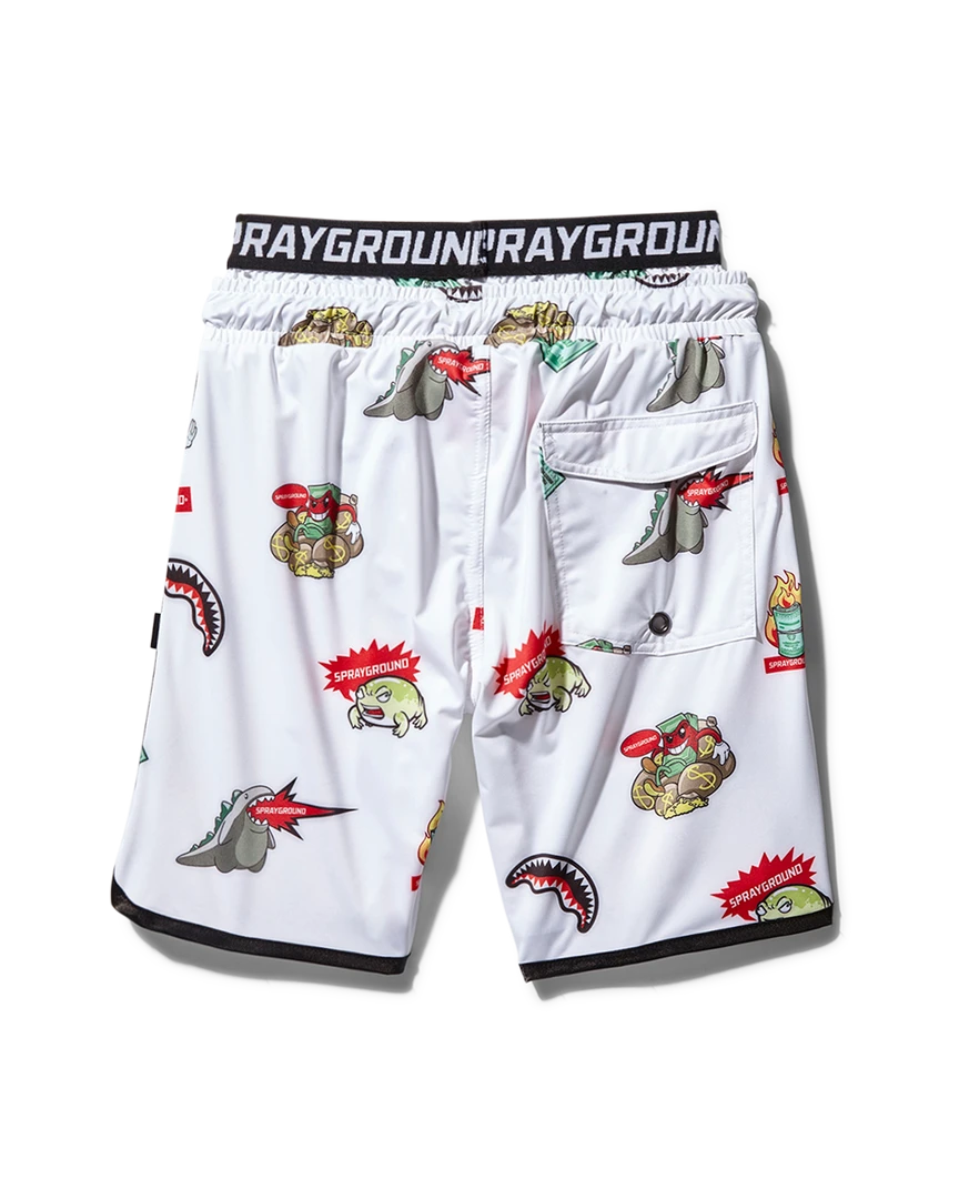 SPRAYGROUND® KIDS PATCH ALL-IN SWIM TRUNKS (WHITE) SPRAYGROUND® KIDS PATCH ALL-IN SWIM TRUNKS (WHITE)