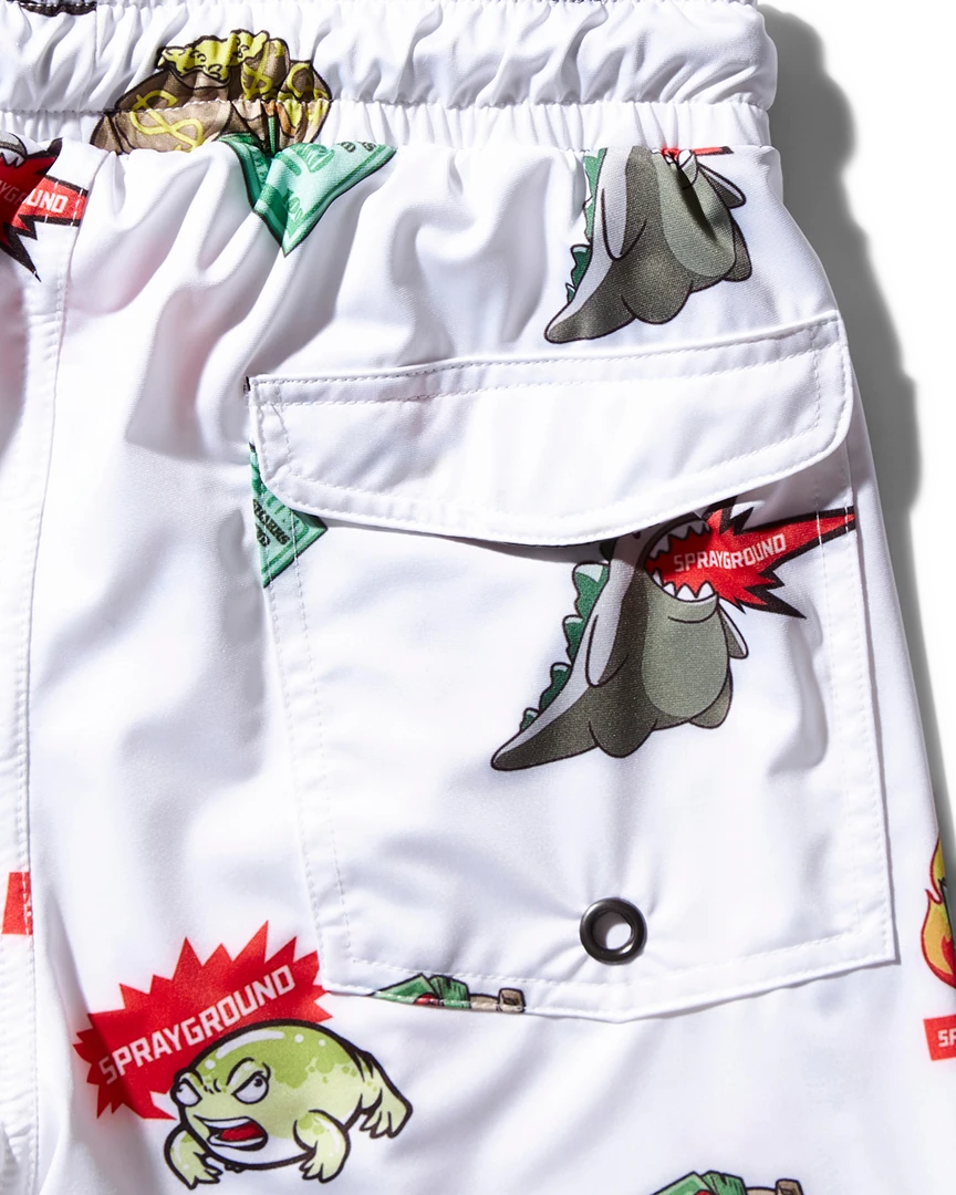 SPRAYGROUND® KIDS PATCH ALL-IN SWIM TRUNKS (WHITE) SPRAYGROUND® KIDS PATCH ALL-IN SWIM TRUNKS (WHITE)