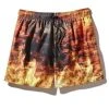 SPRAYGROUND® SWIMWEAR CAMO FIRE SHOTO SWIM TRUNKS
