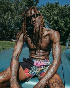 SPRAYGROUND® SWIMWEAR HALF GRAFF SHOTO SWIM TRUNKS