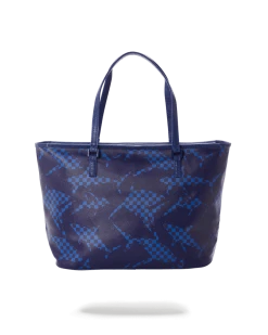 SPRAYGROUND® SHARK CHECK (BLUE) TOTE BAGS