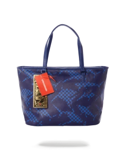 SPRAYGROUND® SHARK CHECK (BLUE) TOTE BAGS