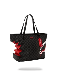 SPRAYGROUND® BAGS SHARK BITE SHARKS IN PARIS GRAY TOTE