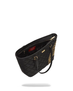 SPRAYGROUND® BAGS NOIR QUILT GOLD CHAIN SHARK TOTE 6 SPRAYGROUND® BAGS NOIR QUILT GOLD CHAIN SHARK TOTE
