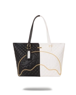 SPRAYGROUND® LEVELED UP SPLIT QUILT SHARK TOTE