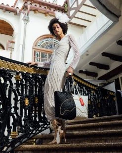 SPRAYGROUND® LEVELED UP SPLIT QUILT SHARK TOTE