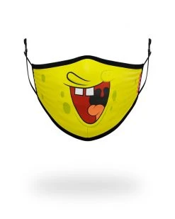 SPRAYGROUND® ADULT SPONGEBOB SMILE FORM FITTING FACE-COVERING FACE MASKS