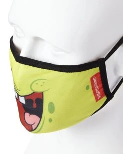 SPRAYGROUND® ADULT SPONGEBOB SMILE FORM FITTING FACE-COVERING FACE MASKS