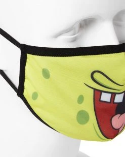 SPRAYGROUND® ADULT SPONGEBOB SMILE FORM FITTING FACE-COVERING FACE MASKS