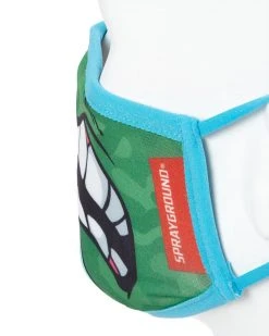 SPRAYGROUND® ADULT TMNT: LEONARDO SHARK FORM FITTING FACE-COVERING FACE MASKS