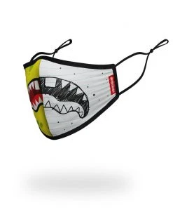SPRAYGROUND® ADULT DOODLEBOB SPLIT SHARK FORM FITTING FACE-COVERING