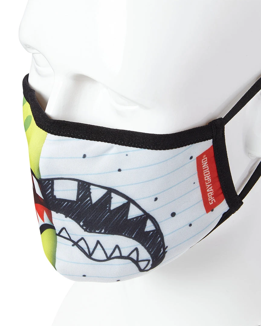 SPRAYGROUND® ADULT DOODLEBOB SPLIT SHARK FORM FITTING FACE-COVERING 3 SPRAYGROUND® ADULT DOODLEBOB SPLIT SHARK FORM FITTING FACE-COVERING