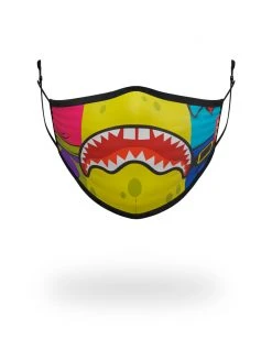 SPRAYGROUND® FACE MASKS ADULT SPONGEBOB OG SHARK FORM FITTING FACE-COVERING