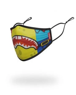 SPRAYGROUND® FACE MASKS ADULT SPONGEBOB OG SHARK FORM FITTING FACE-COVERING