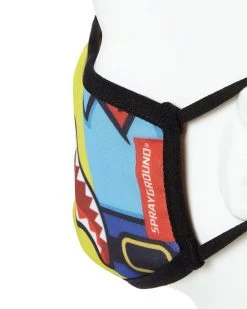 SPRAYGROUND® FACE MASKS ADULT SPONGEBOB OG SHARK FORM FITTING FACE-COVERING