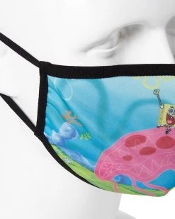 SPRAYGROUND® ADULT SPONGEBOB JELLY SHARK FORM FITTING FACE-COVERING
