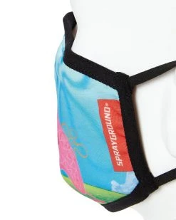 SPRAYGROUND® ADULT SPONGEBOB JELLY SHARK FORM FITTING FACE-COVERING