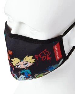 SPRAYGROUND® ADULT HEY ARNOLD MONEY STACKS FORM FITTING FACE-COVERING