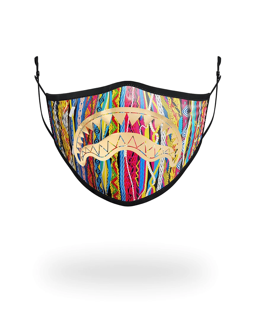 SPRAYGROUND® FACE MASKS 1994 GOLD METALLIC SHARK POLYESTER FACE MASK 1 SPRAYGROUND® FACE MASKS 1994 GOLD METALLIC SHARK POLYESTER FACE MASK