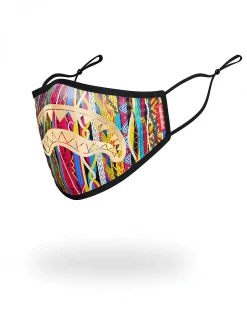 SPRAYGROUND® FACE MASKS 1994 GOLD METALLIC SHARK POLYESTER FACE MASK 15 SPRAYGROUND® FACE MASKS 1994 GOLD METALLIC SHARK POLYESTER FACE MASK