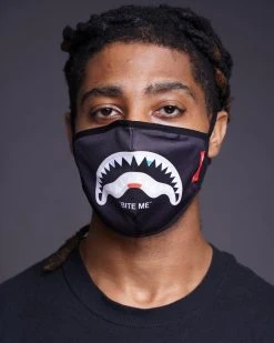 SPRAYGROUND® BITE ME SHARK (BLK) POLYESTER FACE MASK FACE MASKS 10 SPRAYGROUND® BITE ME SHARK (BLK) POLYESTER FACE MASK FACE MASKS