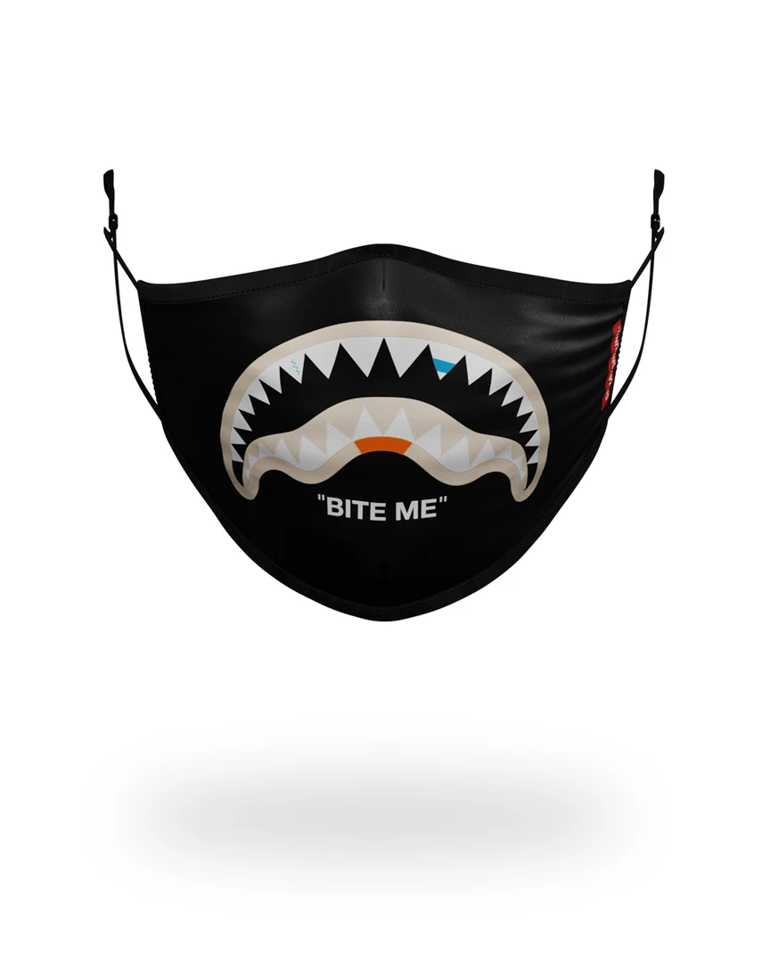 SPRAYGROUND® BITE ME SHARK (BLK) POLYESTER FACE MASK FACE MASKS SPRAYGROUND® BITE ME SHARK (BLK) POLYESTER FACE MASK FACE MASKS