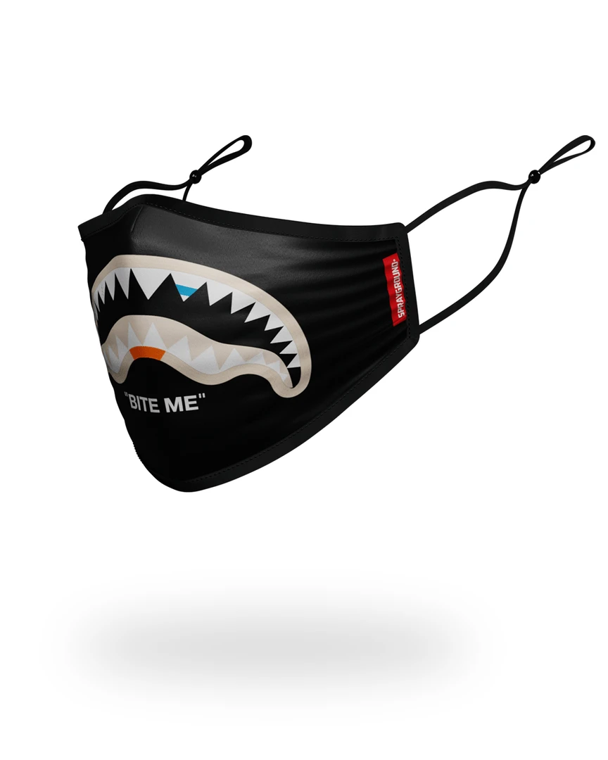 SPRAYGROUND® BITE ME SHARK (BLK) POLYESTER FACE MASK FACE MASKS SPRAYGROUND® BITE ME SHARK (BLK) POLYESTER FACE MASK FACE MASKS