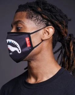SPRAYGROUND® BITE ME SHARK (BLK) POLYESTER FACE MASK FACE MASKS 7 SPRAYGROUND® BITE ME SHARK (BLK) POLYESTER FACE MASK FACE MASKS